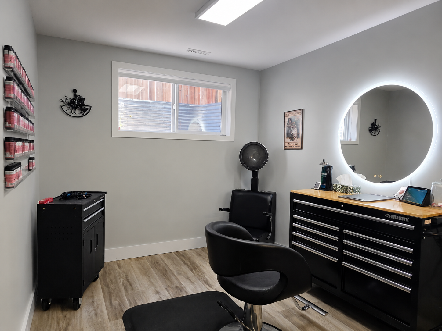 Private home salon room at Heidi's Hair Salon in Lethbridge, Alberta